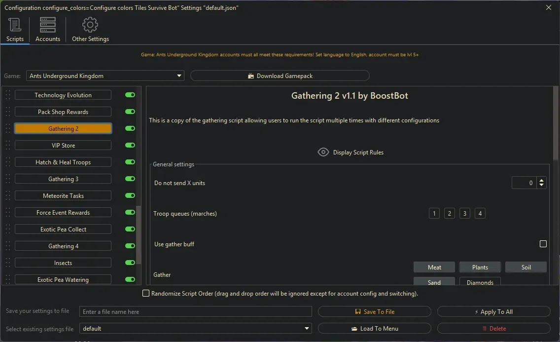 Ants Underground Bot - Gathering 2