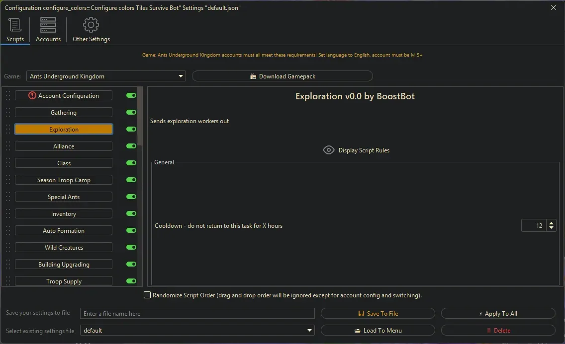 Ants Underground Bot - Exploration