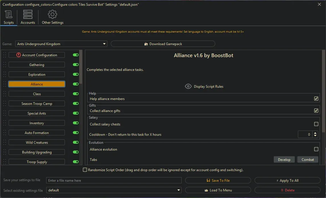 Ants Underground Bot - Alliance