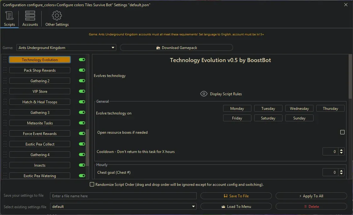 Ants Underground Bot - Technology Evolution
