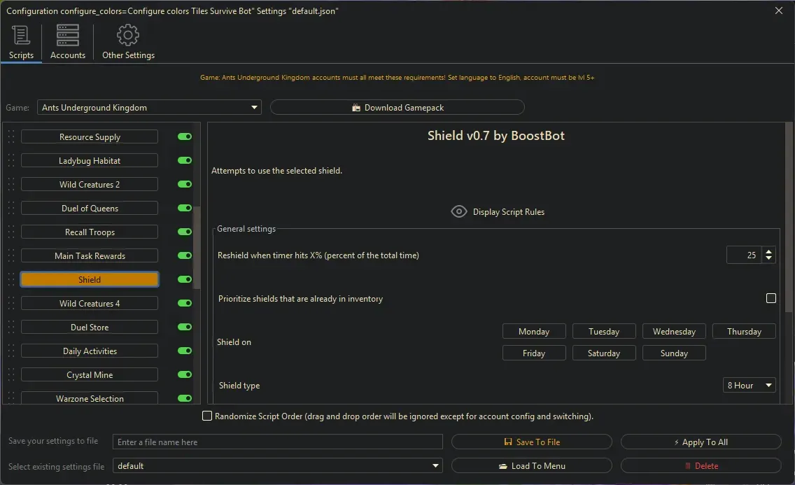 Ants Underground Bot - Shield